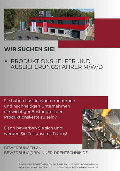 Jobs Drehtechnik Drehteile Automatendrehteile CNC Fertigung